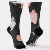 Erdbeermuster Socken (Gewinkelt)