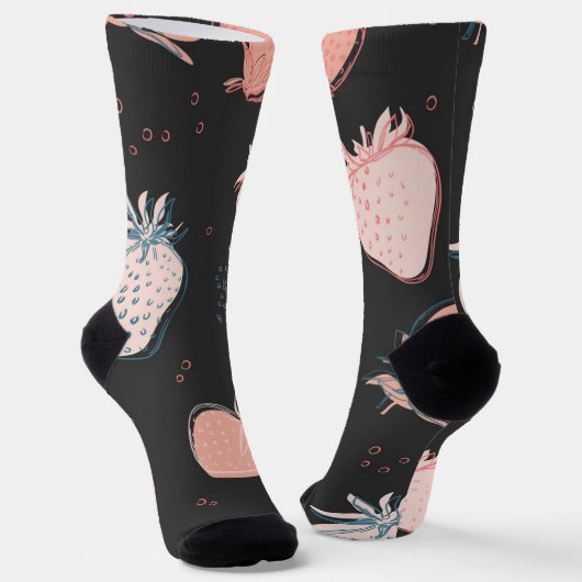 Erdbeermuster Socken (Gewinkelt)