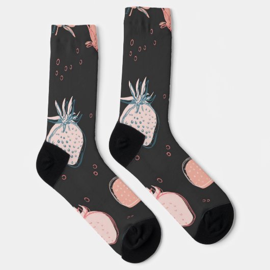 Erdbeermuster Socken (Rechts)