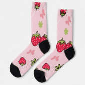 Erdbeermuster Socken (Linkes Detail)