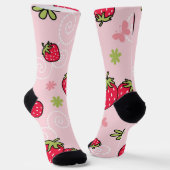 Erdbeermuster Socken (Gewinkelt)