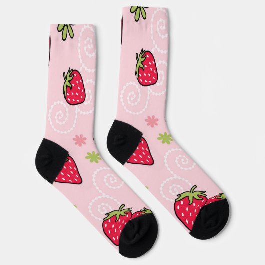 Erdbeermuster Socken (Rechts)