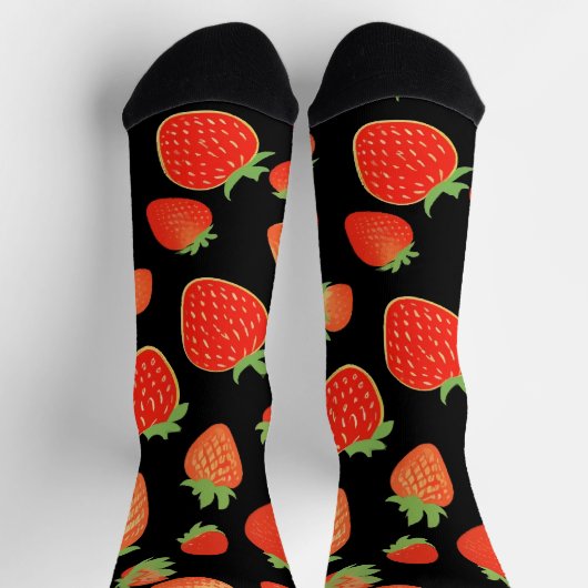 Erdbeermuster Socken (Oben)