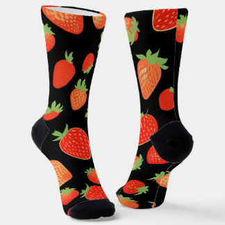 Erdbeermuster Socken