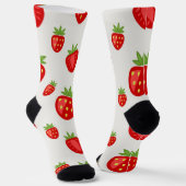 Erdbeermuster Socken (Gewinkelt)