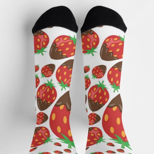 Erdbeermuster Socken (Oben)