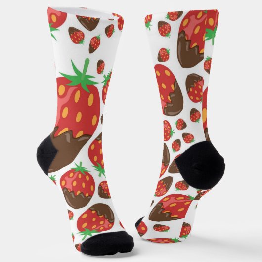 Erdbeermuster Socken (Gewinkelt)