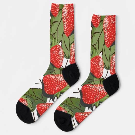 Erdbeermuster Socken (Linkes Detail)