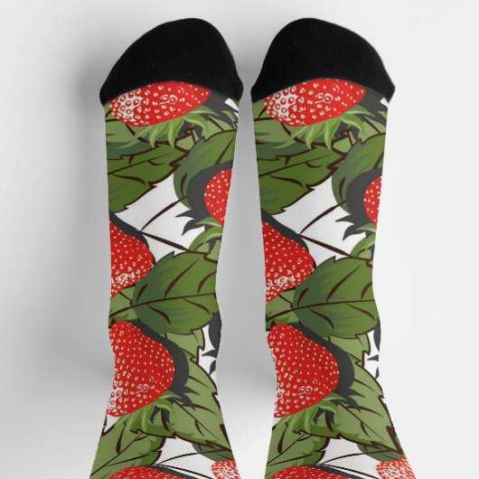 Erdbeermuster Socken (Oben)