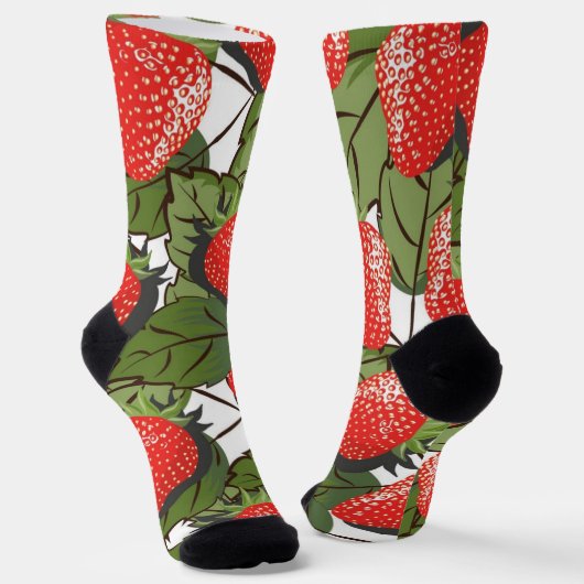 Erdbeermuster Socken (Gewinkelt)