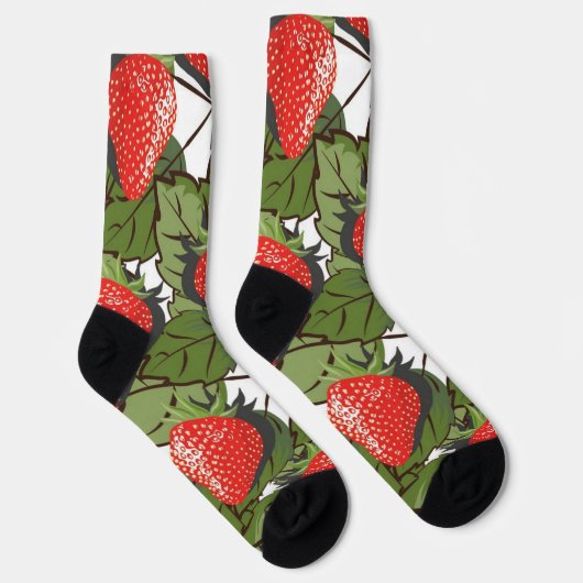 Erdbeermuster Socken (Rechts)