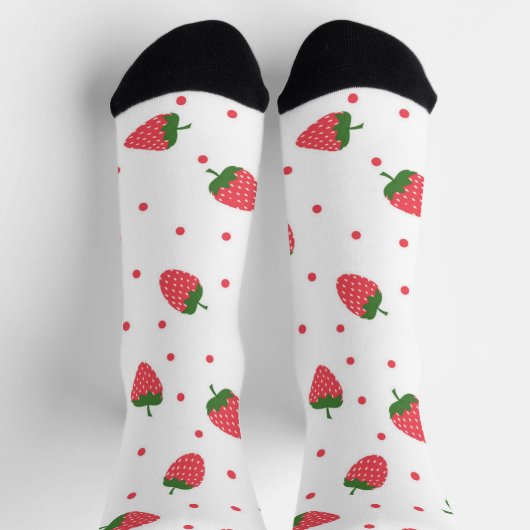 Erdbeermuster Socken (Oben)