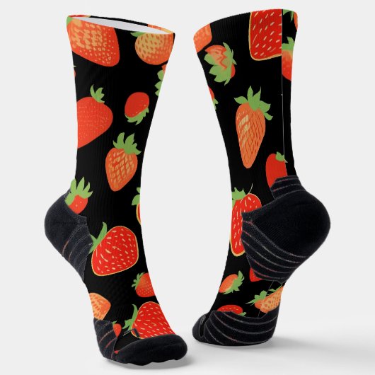 Erdbeermuster Socken (Gewinkelt)