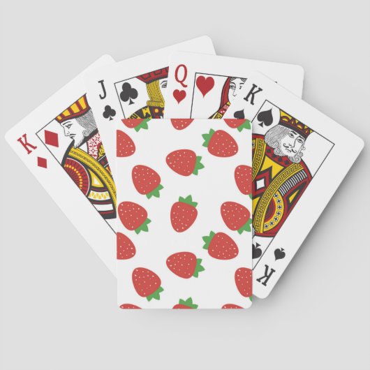 Erdbeermuster Spielkarten (Rückseite)
