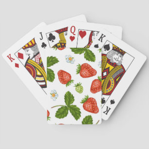 Erdbeermuster Spielkarten