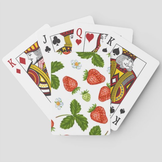 Erdbeermuster Spielkarten (Rückseite)