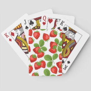 Erdbeermuster Spielkarten