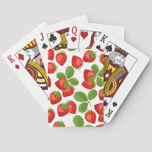 Erdbeermuster Spielkarten (Rückseite)