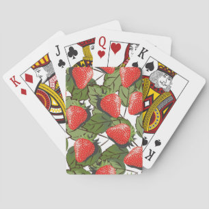 Erdbeermuster Spielkarten