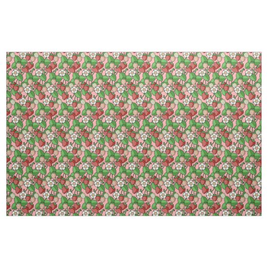 Erdbeermuster Stoff (Fat Quarter (45,7 x 55,9 cm))