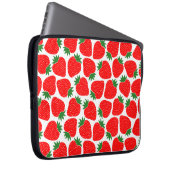 Erdbeermuster süß festlich rot laptopschutzhülle (Vorne Rechts)