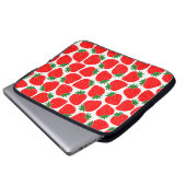 Erdbeermuster süß festlich rot laptopschutzhülle (Vorne Knopf)
