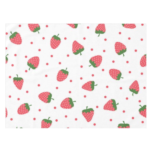 Erdbeermuster Tischdecke (Vorderseite (Horizontal))