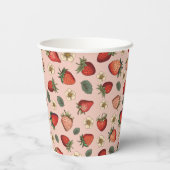 Erdbeermuster Vintag Pappbecher (Rückseite)
