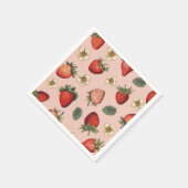 Erdbeermuster Vintag Serviette (Ecke)