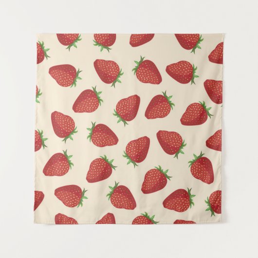 Erdbeermuster Wandteppich (Vorderseite (Horizontal))