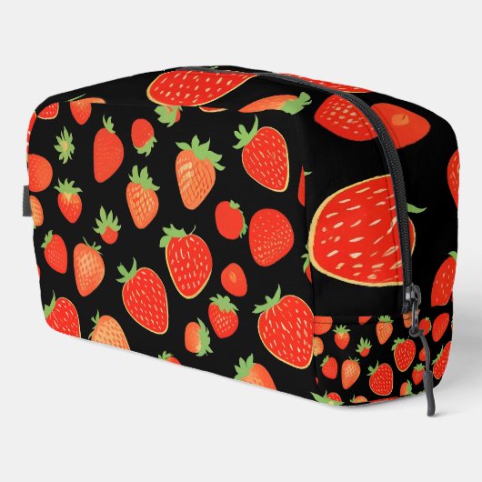Erdbeermuster Waschbeutel (Rechte Ecke)