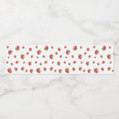 Erdbeermuster Wasserflaschenetikett (Einzelnes Label)