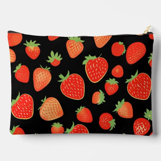 Erdbeermuster Zubehörtasche (Rückseite)