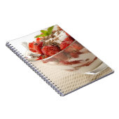 Erdbeernachtisch mit frischem Jogurt Notizblock (Rechte Seite)