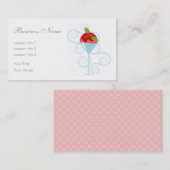 Erdbeernachtisch Visitenkarte (Vorne/Hinten)