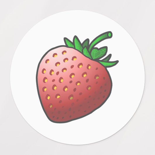 Erdbeernahrung Etiketten (Design 1)