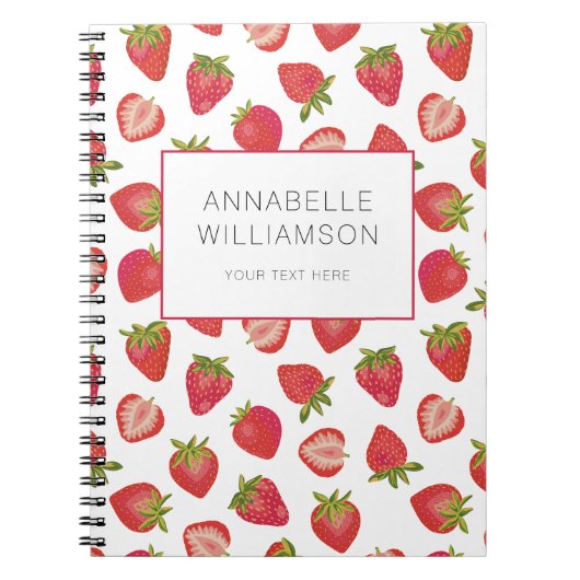 Erdbeername Notizblock (Vorderseite)
