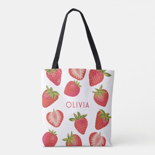 Erdbeername Personalisiert Tasche (Rückseite)