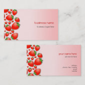 Erdbeerneues Rosa Visitenkarte (Vorne/Hinten)