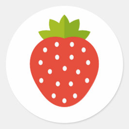 Erdbeerobst-Aufkleber Runder Aufkleber