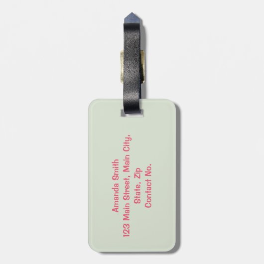 Erdbeerpackung Gepäckanhänger (Rückseite vertikal)