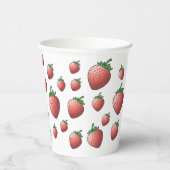 Erdbeerpapier-Becher Pappbecher (Rechts)