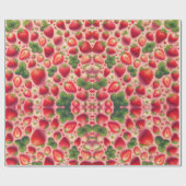 Erdbeerpapier Geschenkpapier (Flach)