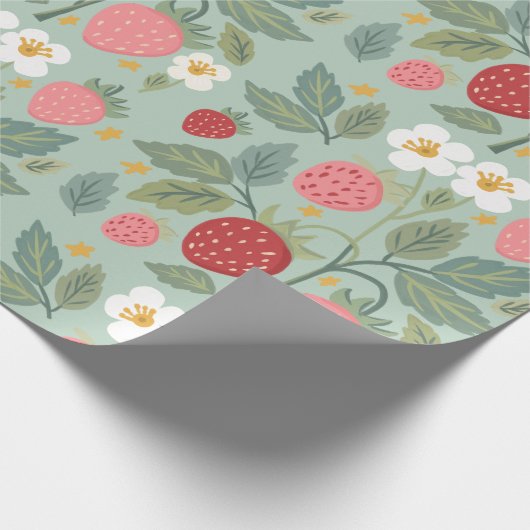 Erdbeerpapier Geschenkpapier (Ecke)