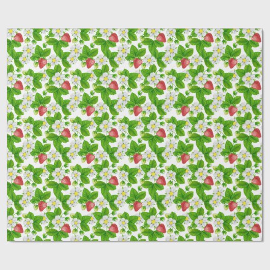 Erdbeerpapier Geschenkpapier (Flach)