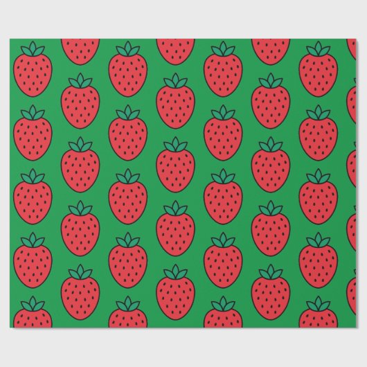 Erdbeerpapier Geschenkpapier (Flach)