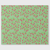 Erdbeerpapier Geschenkpapier (Flach)