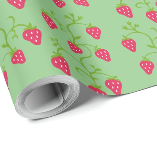 Erdbeerpapier Geschenkpapier (Rolleneckpunkt)