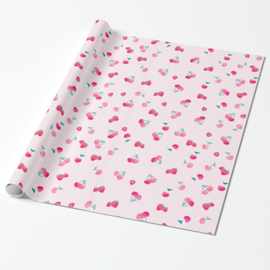 Erdbeerpapier Geschenkpapier (Ungerollt)