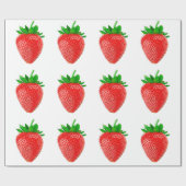 Erdbeerpapier Geschenkpapier (Flach)